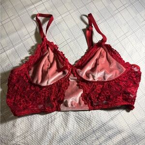Elegant Red Lace Bralette